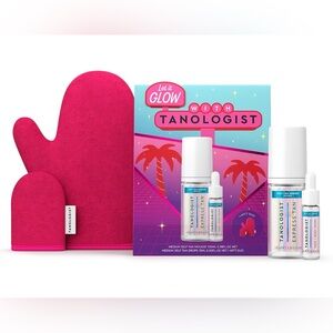 Tanologist Let It Glow Kit Medium Self Tan Mousse, Drops & Mitt New In Box